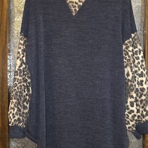 Emerald Leopard Print Top